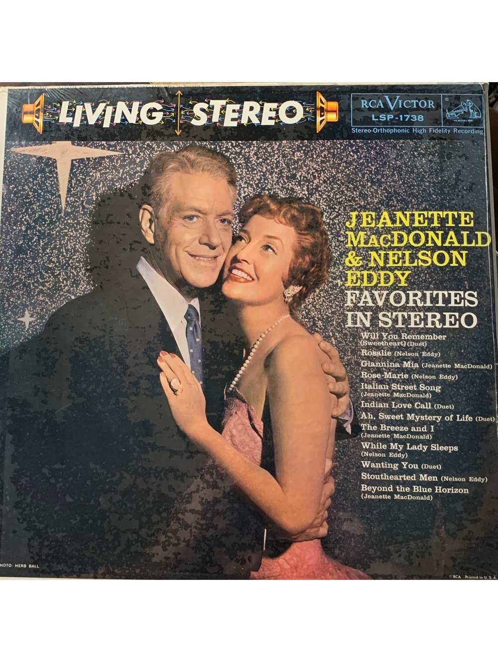 Jeanette MacDonald and Nelson Eddy Favorites in Stereo RCA Victor LP
